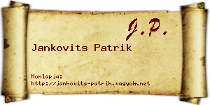 Jankovits Patrik névjegykártya