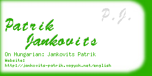 patrik jankovits business card